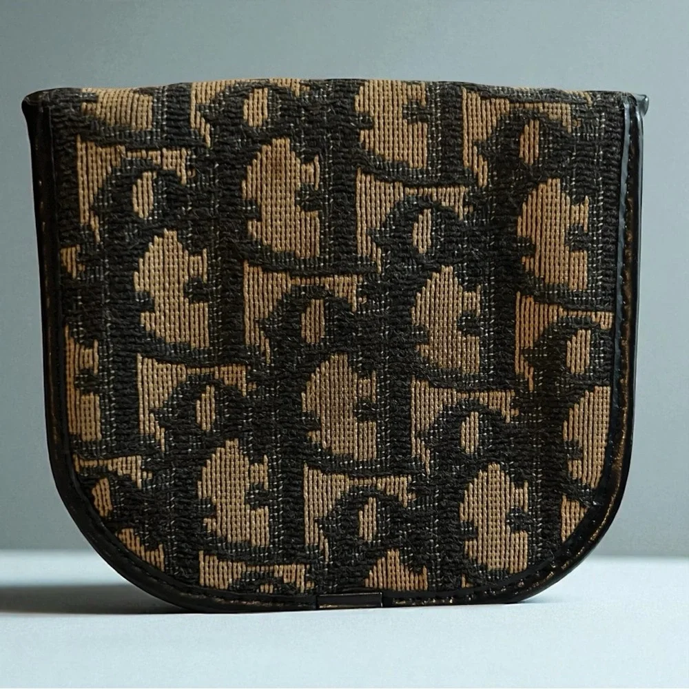 Dior Vintage Beige and Brown Monogram Coin Purse. - Picture 2 of 5